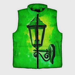 Мужской жилет Уличный зелёный фонарь, цвет: 3D-черный