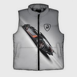 Мужской жилет Lamborghini - racing car, цвет: 3D-черный
