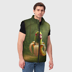 Мужской жилет Шимпанзини бананини ии мем, цвет: 3D-черный — фото 2
