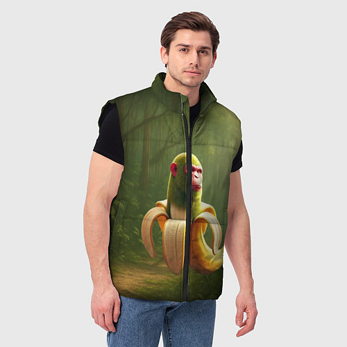 Мужской жилет Шимпанзини бананини ии мем / 3D-Черный – фото 3