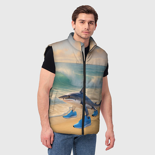 Мужской жилет Тралалеро тралала мем / 3D-Черный – фото 3