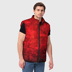 Мужской жилет Абстракция - red shabby wall, цвет: 3D-красный — фото 2