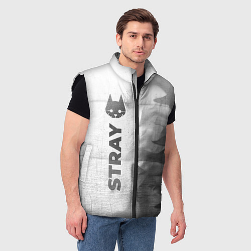 Мужской жилет Stray - white gradient по-вертикали / 3D-Черный – фото 3