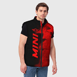 Мужской жилет Mini - red gradient по-вертикали, цвет: 3D-черный — фото 2