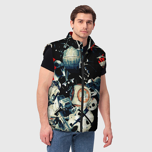 Мужской жилет Звездные войны персонажи / 3D-Черный – фото 3