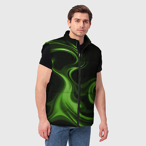 Мужской жилет Green black / 3D-Черный – фото 3