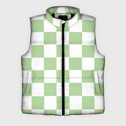 Мужской жилет Квадраты зелёные, цвет: 3D-черный