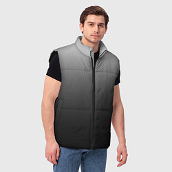 Мужской жилет Текстурированный градиент тёмно-серый, цвет: 3D-черный — фото 2