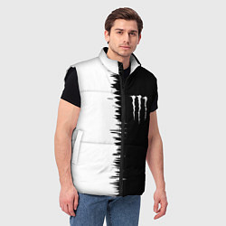 Мужской жилет Monster energy штрихи красок, цвет: 3D-черный — фото 2