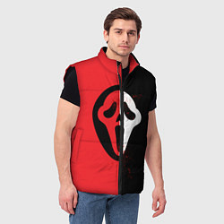 Мужской жилет Маска крик, цвет: 3D-черный — фото 2