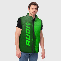 Мужской жилет Audi - green gradient по-вертикали, цвет: 3D-черный — фото 2