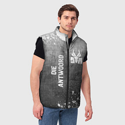 Мужской жилет Die Antwoord - grey gradient вертикально, цвет: 3D-черный — фото 2