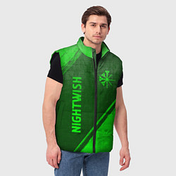 Мужской жилет Nightwish - green gradient вертикально, цвет: 3D-черный — фото 2