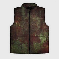 Мужской жилет Абстракция - green fabric soaked in red paint, цвет: 3D-черный