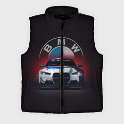 Мужской жилет BMW на красном фоне, цвет: 3D-черный