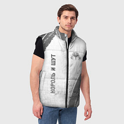 Мужской жилет Король и Шут - white gradient вертикально, цвет: 3D-черный — фото 2