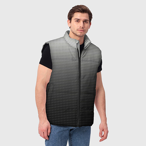 Мужской жилет Градиент металлический тёмно-серый / 3D-Черный – фото 3