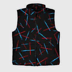 Мужской жилет Паттерн из световых мечей, цвет: 3D-черный