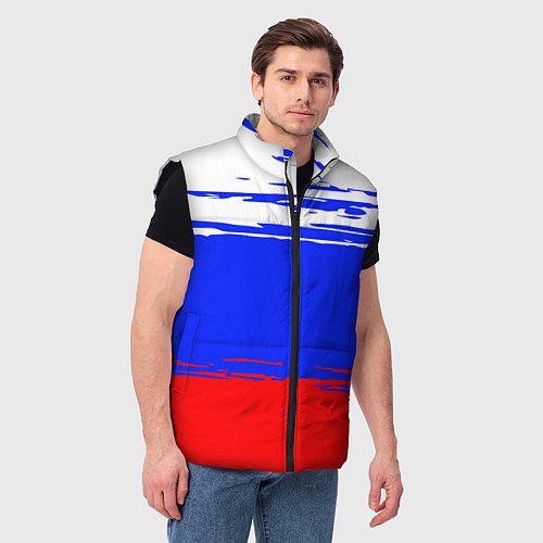 Мужской жилет Патриот - флаг / 3D-Черный – фото 3