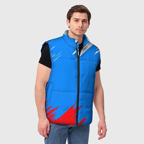 Мужской жилет Патриот Россия - флаг / 3D-Черный – фото 3