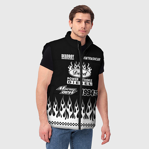 Мужской жилет Dead black - Bones / 3D-Черный – фото 3