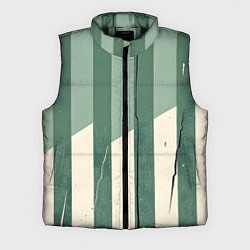 Мужской жилет Зеленые полосы, цвет: 3D-черный
