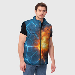 Мужской жилет Взрыв из объемных плит, цвет: 3D-черный — фото 2