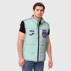 Мужской жилет Фк Уфа - мятный цвет и текстура, цвет: 3D-черный — фото 2
