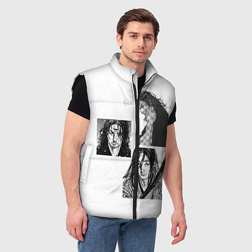 Мужской жилет Миямото Мусаси, Vagabond / 3D-Черный – фото 3