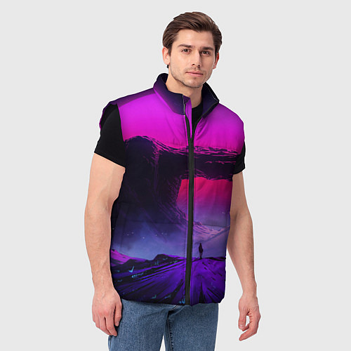Мужской жилет A Journey on the planet / 3D-Черный – фото 3
