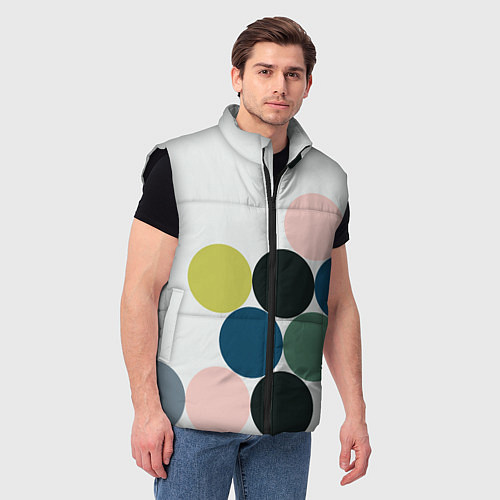 Мужской жилет Кластер чил - абстракция / 3D-Черный – фото 3