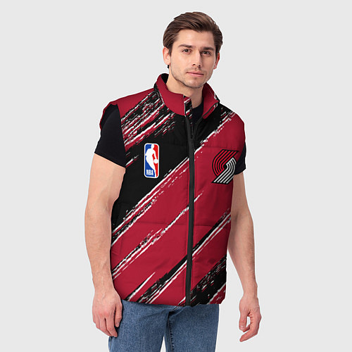 Мужской жилет Трэйл Блэйзерс - цвета команды / 3D-Черный – фото 3