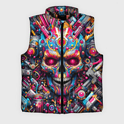 Мужской жилет Art cyber skull - ai art fantasy, цвет: 3D-черный