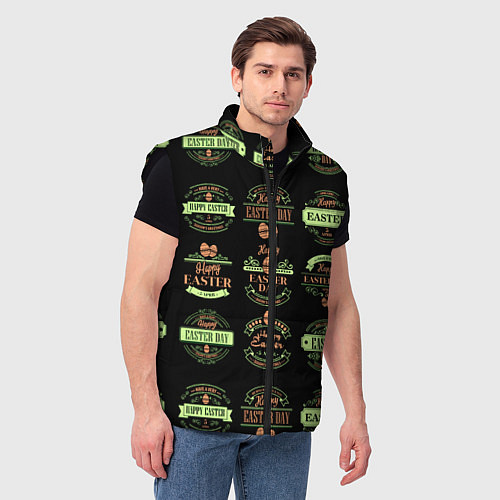Мужской жилет Easter holidays / 3D-Черный – фото 3