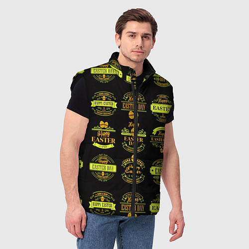 Мужской жилет Easter holidays / 3D-Черный – фото 3