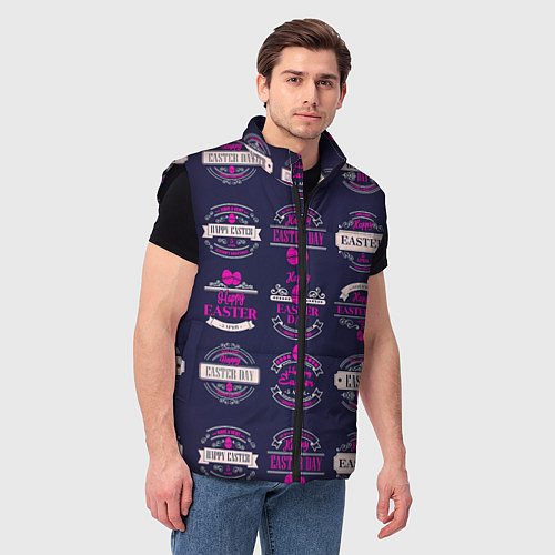 Мужской жилет Easter pink / 3D-Черный – фото 3