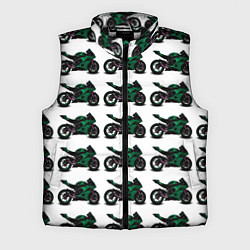 Мужской жилет Motorbike dark green, цвет: 3D-черный