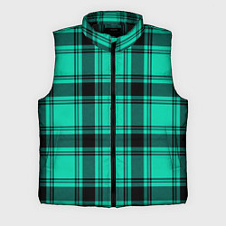 Мужской жилет Checkered turquoise, цвет: 3D-черный