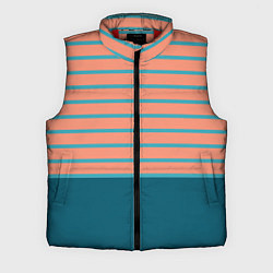 Мужской жилет Полосатый мандариновый морской рассвет, цвет: 3D-красный