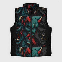 Мужской жилет Демоны Они - нейроарт, цвет: 3D-черный