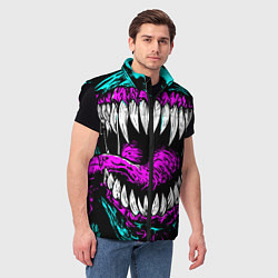 Мужской жилет Клыки венома, цвет: 3D-черный — фото 2