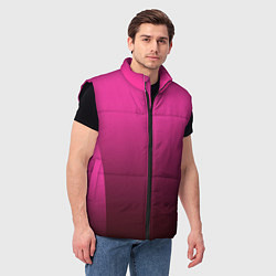Мужской жилет Малиновый градиент комбинированный узор, цвет: 3D-черный — фото 2