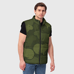 Мужской жилет Камуфляж из капибар, цвет: 3D-черный — фото 2