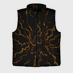 Мужской жилет Разряды электричества текстура, цвет: 3D-черный