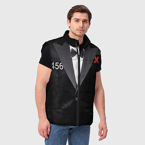 Мужской жилет Костюм финалиста 456 из игры в кальмара / 3D-Черный – фото 3