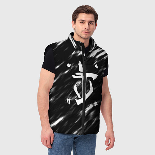 Мужской жилет Doom штрихи красок / 3D-Черный – фото 3