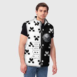 Мужской жилет Doom x minecraft pattern, цвет: 3D-черный — фото 2