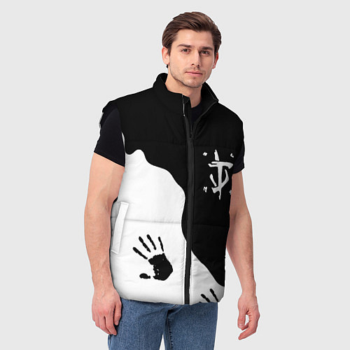 Мужской жилет Doom отпечатки демона / 3D-Черный – фото 3