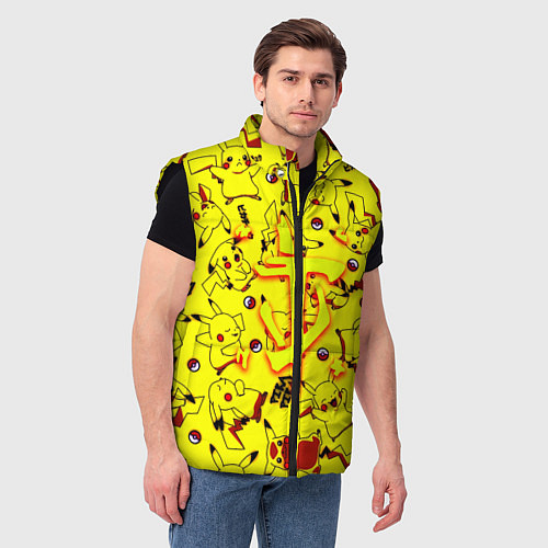 Мужской жилет Doom x pokemon / 3D-Черный – фото 3