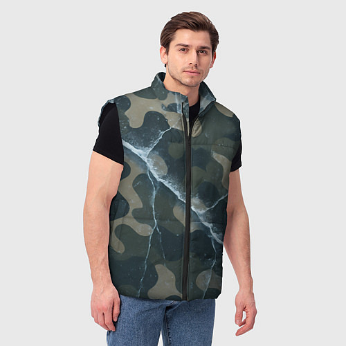 Мужской жилет Ледяной камуфляж / 3D-Черный – фото 3